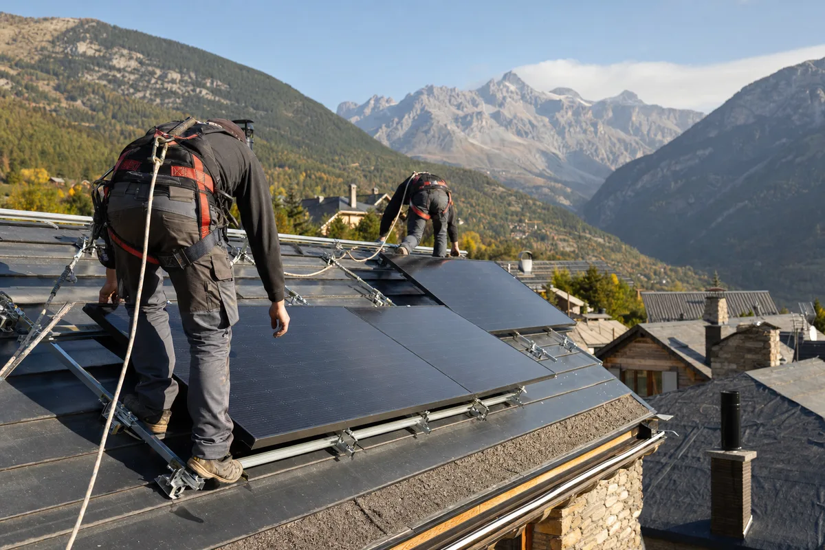 Installation de panneaux photovoltaïques
